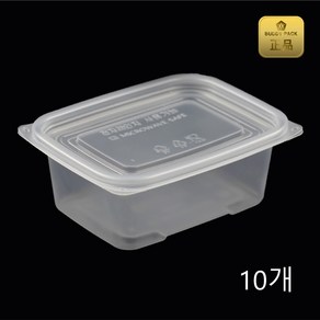 버디팩 투명 밀폐 사각죽용기 대 800ml, 1개, 10세트