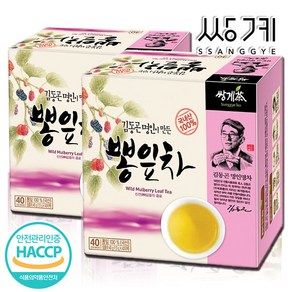 쌍계명차 김동곤 명인이 만든 뽕잎차, 1g, 40개입, 2개