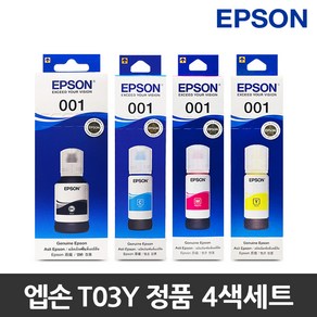 엡손 정품잉크 L6190 L4150 프린터 T03Y1 무한리필잉크, 정품 T03Y [4색 SET], 1개