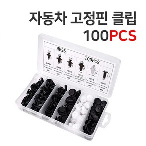 자동차 DIY 패스너 클립 고정핀 속핀 우찌핀 리벳 범퍼 휀다 머드가드 도어트림 엔진룸 100PCS