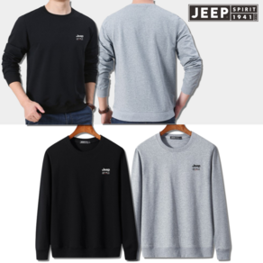 [당일발송] 지프스피릿 JEEP SPIRIT 맨투맨 티셔츠 남성 여성 남녀공용 커플 오버핏 긴팔티 롱슬리브 검정색 회색 JSC0104