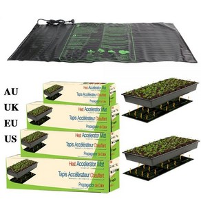 4 가지 크기 모종 열 매트 방수 난방 패드 농장 동물 식물 씨앗 번식 클론 스타터 발아 온열, 02 25x50cm_03 UK, 1개
