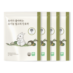 [앨리스] 토끼가 좋아하는 유기농 쌀스틱, 4개, 25g, 단호박 4개