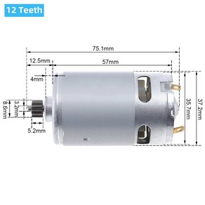 소형모터 미니 감속기 드릴 스크루드라이버용 하이 토크 기어 마이크로 전기 RS550 DC 12V 21V 11 13 14 톱니, 6.12V - 9Teeth, 1개