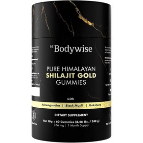 Be Bodywise Pue 히말라야 실라지트 젤리 골드 I Lab 설탕 아슈와간다 Gokshua Black Museli 풀빅산 트레이스 Mineal 100% Natual, 60정, 1개