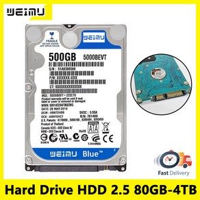 내장 하드 디스크 드라이브 노트북 데스크탑 HDD SATA2 5400 7200RPM 500GB 750GB 2 5 인치 디스크 디스코 80GB 160GB 250GB 320GB 1TB, [01] 80GB, 01 80GB, 1개