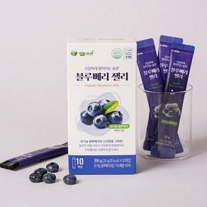 유기농 블루베리젤리 스틱(20g 10개입), 4박스, 200g