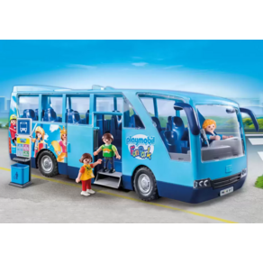 9117 플레이모빌 City Life TRANSIT BUS Fun Park Blue Vehicle Rare