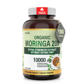 모링가 10000mg 180식물성캡슐 모링가잎 20배 농축 가루 분말 허바 캐나다, 1개, 180정