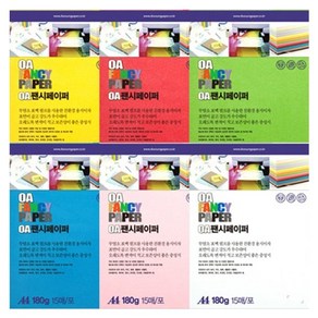 두성 OA 팬시 페이퍼 사무용 친환경 색지 색 복사용지 복사지 A4 180g 15매, R12/빨간색