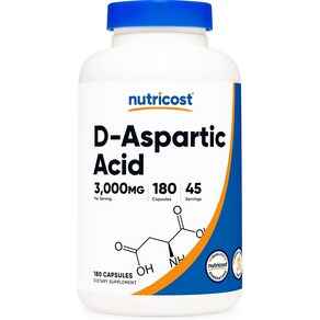 뉴트리코스트 디아스파르트산 D-Aspatic Acid 750mg 180캡슐 x 1통, 180정, 1개