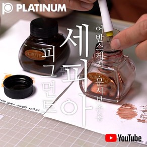 PLATINUM 플래티넘 피그먼트 병잉크(세피아-60ml), 피그먼트 세피아