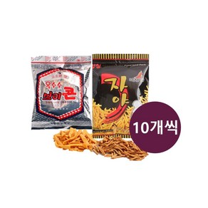 브이콘 자야 매콤 스낵 세트 라볶이 맛 대용량 과자, 1세트, 80g