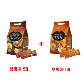 광야식품 뉴 시리얼 귀리 안동 참마차 스틱형 50포 1개 + 광야식품 뉴 시리얼 귀리 호박차 스틱형 냉온차 50포 1개