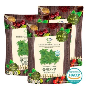 푸른들판 국산 뽕잎 가루 100% HACCP 인증 뽕나무 잎 상엽 분말, 3개, 500g