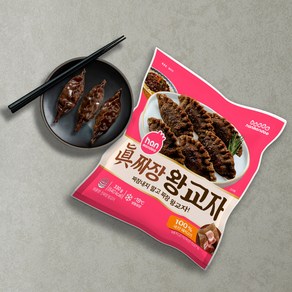 한만두 아이들간식 짜장맛 군만두 진 짜장왕교자 330g, 1개