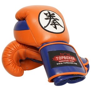 TOPBOXER 드래곤볼 자수 권투 MMA 무에타이 복싱 스파링 글러브, 1개