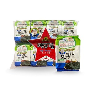 해동 도시락짱구김(4g X 16봉)조미김 파래김, 64g, 5개