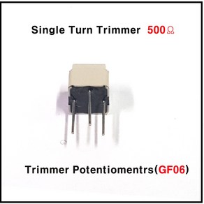 가변저항500옴(GF-06) 반고정저항500옴 가변저항501 브레드보드용 0.5W 500옴 Tocos Timme Potentioment, (GF06)500옴(501), 1개