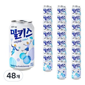 밀키스 탄산음료, 340ml, 48개