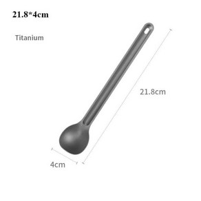 휴대용 티타늄 스푼 긴 손잡이 환경 야외 캠핑 포크 가벼운 조리기구 도구 신제품, 1개, 02 5