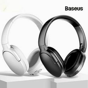 베이스어스 Baseus D02 Po 무선 헤드셋 이어폰 접이식 스포츠 헤드폰 게임용, 화이트