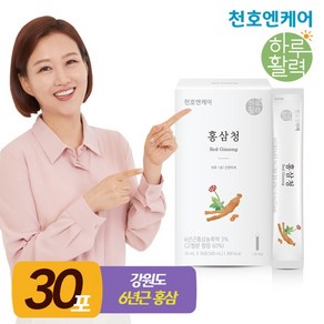 [천호엔케어] 홍삼청 스틱 10ml 30포/천호식품 6년근홍삼, 300ml, 1개