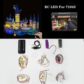 해리포터 레고 굿즈 피규어 호그와트 LED 조명 키트 71043 영화 성 빌딩 블록 브릭과 호환 가능 모델 없음, [02] RC LED, 1개