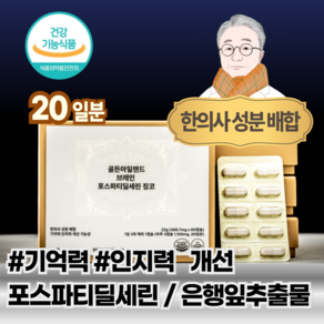 두뇌건강 영양제 브레인 포스파티딜세린 징코 기억력 인지력 UP 한의사배합 PS, 1개, 60정