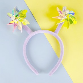 기타 머리띠 놀이공원 생일 파티, 1개, D28.트윈 바람개비_퍼플