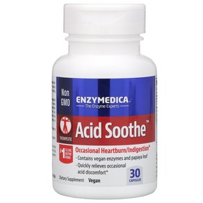 Enzymedica Acid Soothe 캡슐 30정, 30 개, 1개