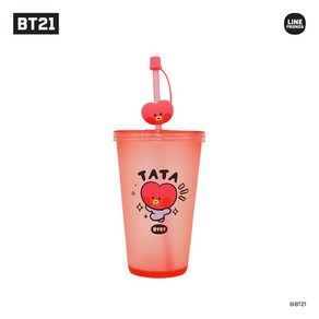 BT21 미니니 아이스 텀블러 TATA 타타 워터 보틀 빨대 스트로우 캡 대용량