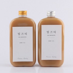 뉴마켓 더치밀크 400ml 흰색캡 100개 (약 가로 7.6cm x 세로 4cm x 높이 16cm 마개 2.4cm)