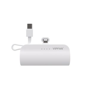 단품 또는 1+1 선택가능 VIPFAN 도킹 2in1 보조배터리 5000mAh C타입 하이브리드 8핀 고급형 일체형 빌트인 외출 필수템, 8핀(단품)