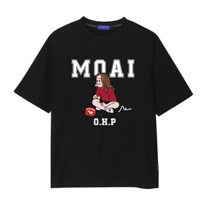 OHP X MOAI 포테이토칩스 세미오버 반팔티