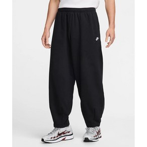 [늘정품] 나이키 NIKE 클럽 플리스 오버사이즈 프렌치 테리 팬츠 M 블랙 화이트 추리닝 트레이닝 HJ1823-010