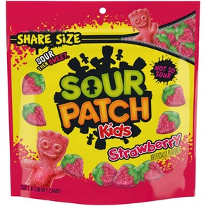 SOUR PATCH KIDS Strawberry Soft & Chewy Candy Share Siz SOUR PATCH KIDS 딸기 부드럽고 쫄깃한 캔디 쉐어 사이즈 12온