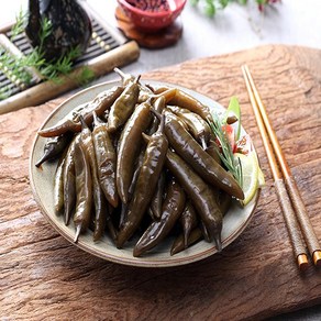 또밥찬 아삭 간장고추 1kg 장아찌 반찬단지, 1개