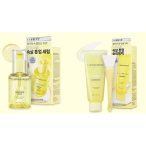 브링그린 슈퍼레몬 글루타치온 속살세럼 50mL (+액티베이터3g) + 브링그린 슈퍼레몬 글루타치온 슬리핑팩 100mL (+실리콘브러쉬) 기획상품