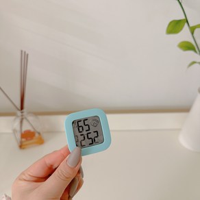 야야랜드 미니온습도계 캐릭터 미키 미니 크레 파충류 도마뱀 리본 습도계 온도계, 블루 기본, 1개