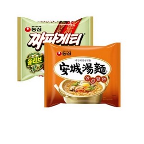 농심 짜파게티 140g + 안성탕면 125g 5개 세트 korea noodles