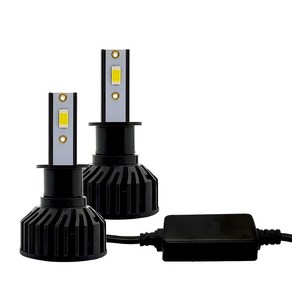 HCR 24000루멘 6500k LED 헤드라이트 안개등 H3 2p, 블랙, 1개