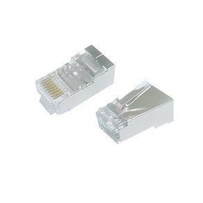 랜스타 RJ45 커넥터 잭 관통형 100개입 CAT5E STP, 1개, 케이블 통과형 RJ45 모듈러 콘넥터 CAT5E STP 100개입