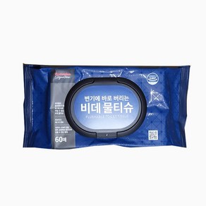 시그니처 화장실 비데물티슈 캡형, 5개, 235g, 60매