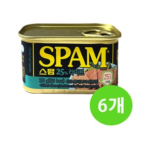 스팸 라이트 25% 햄통조림, 200g, 6개