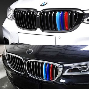 [카비니] 호환 BMW M 그릴커버 튜닝 몰딩 커버 F10 F30 F32 X1 3 4 5 6 시리즈 320d 528i 520d GT 악세사리 용품, 15. 1시리즈 11줄그릴용