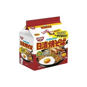 닛신식품 야끼소바 5끼 팩 500g×6팩 식품 봉지면 인스턴트, 6개