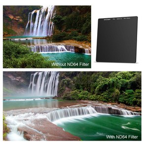 K&F NANO-X ND64 (1.8) 사각 ND 필터 (프레임 옵션) 8K AGC Glass Square ND64 (6 stops) Filter 100x100mm