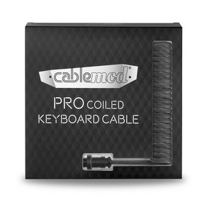 CableMod Po Coiled 항공 키보드 케이블 (1.5m 카본), 1개