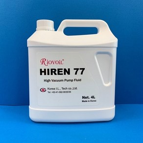 RIOVOIL 진공펌프오일 HIREN 77 4리터, 1개